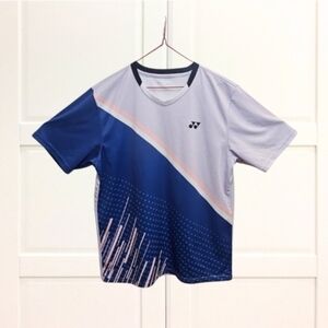 Yonex Men’s Dry-Fit Performance Graphic Training Sports Shirt Size L Blue